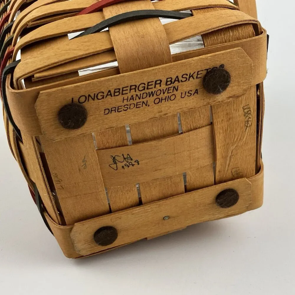 Longaberger Large Peg Basket Set 1999 | /w Protector 8